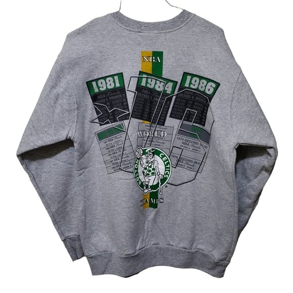 NOS Vintage 90s Adult Sz L Long Gone Series Boston Celtics Champ Sweatshirt RARE - Picture 3 of 15